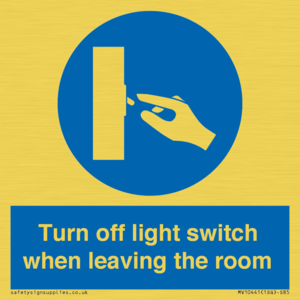 Turn off light switch when leaving the room